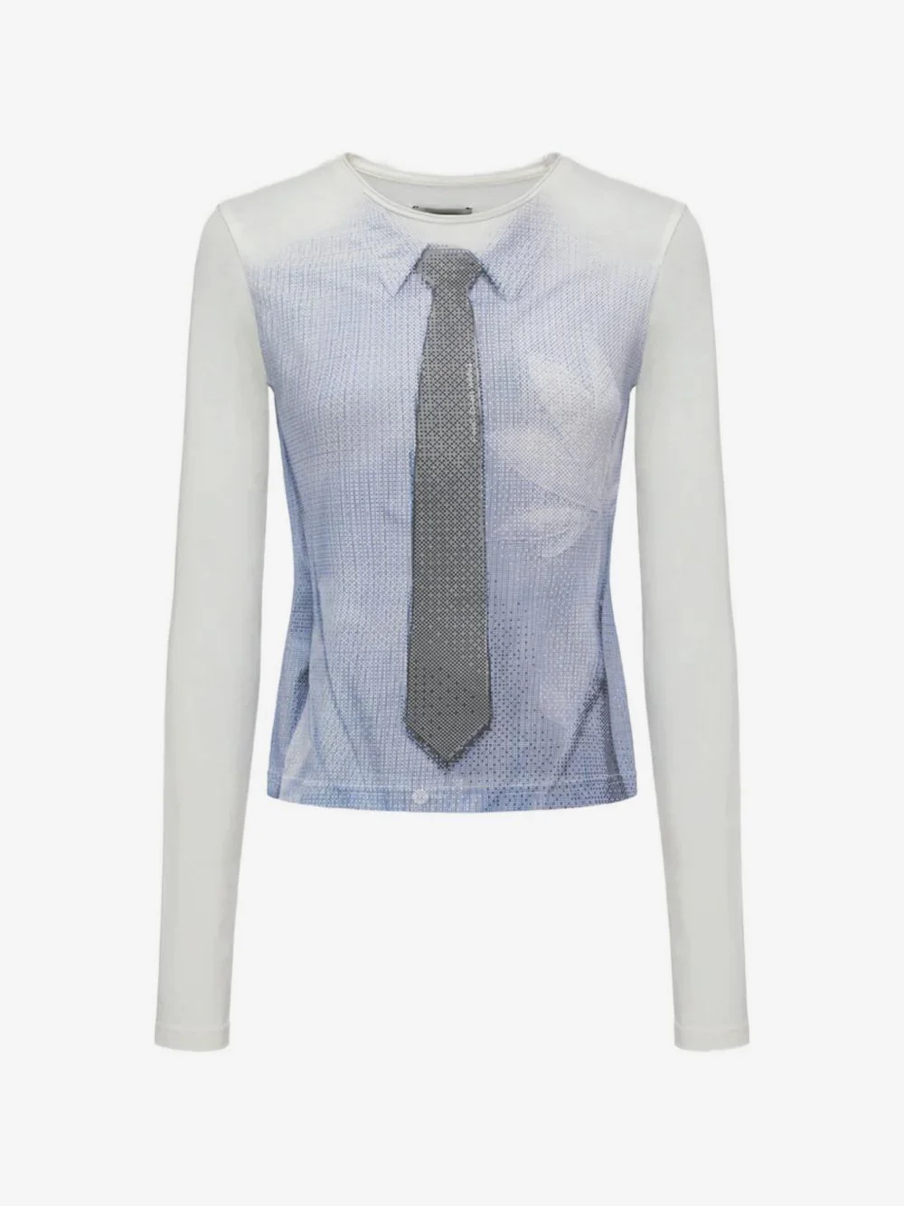 tie-print long-sleeve T-shirt - 1