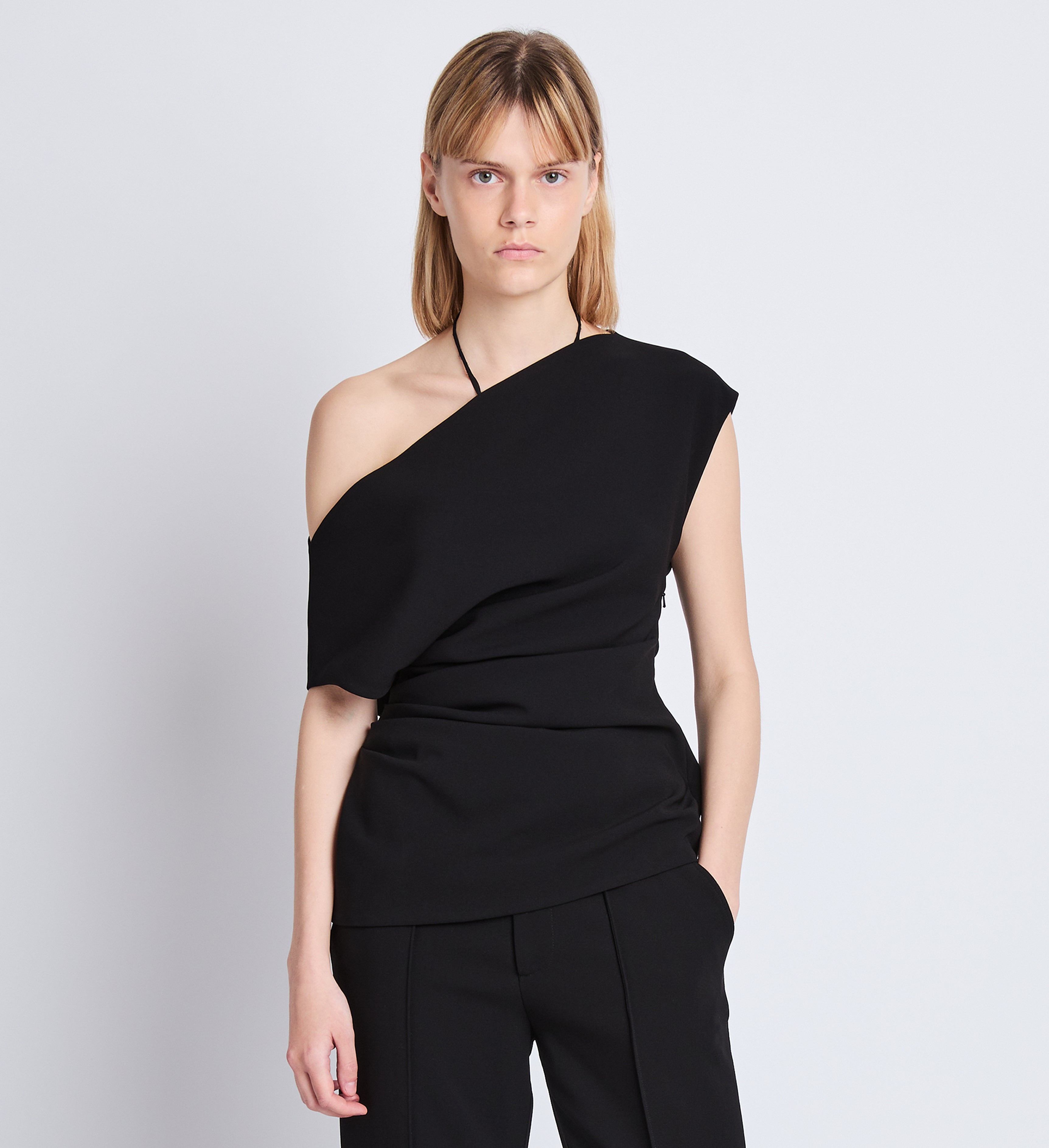 Francesa Off The Shoulder Top in Matte Viscose Crepe - 2