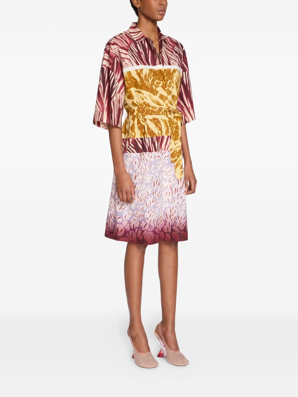 tropical-print wrap dress - 3