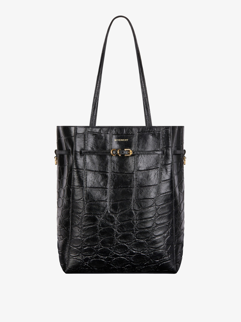 MEDIUM VOYOU TOTE BAG IN CROCODILE EFFECT LEATHER 1