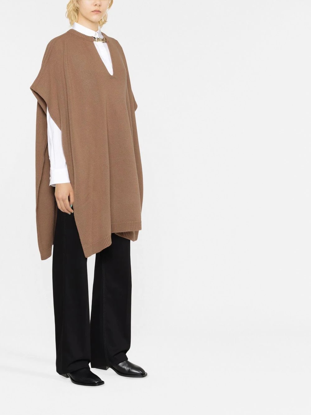 chain-detail knitted top - 3