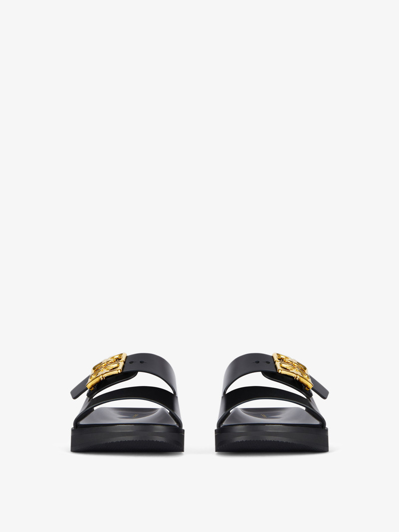 4G LIQUID FLAT MULES IN LEATHER 2