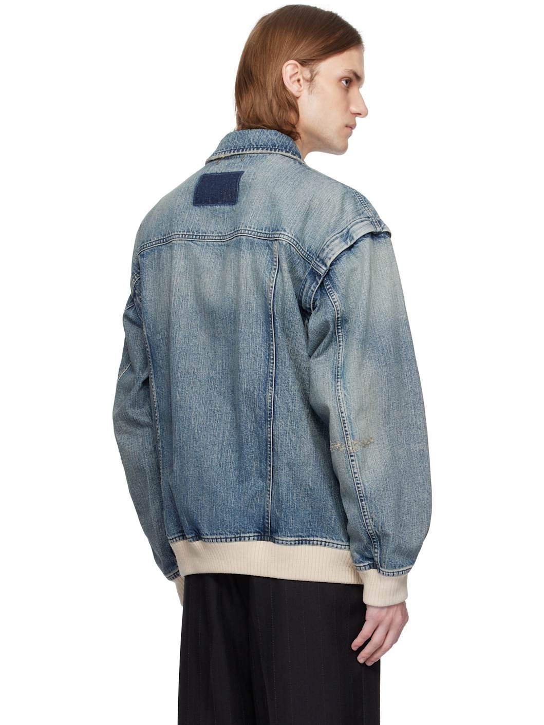 Blue Washed Denim Jacket - 3