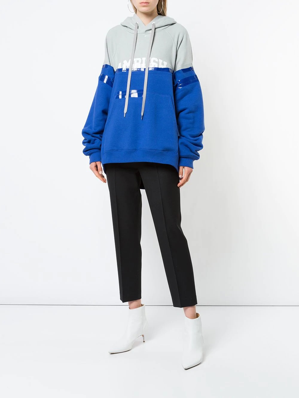 colour-block logo hoodie - 3