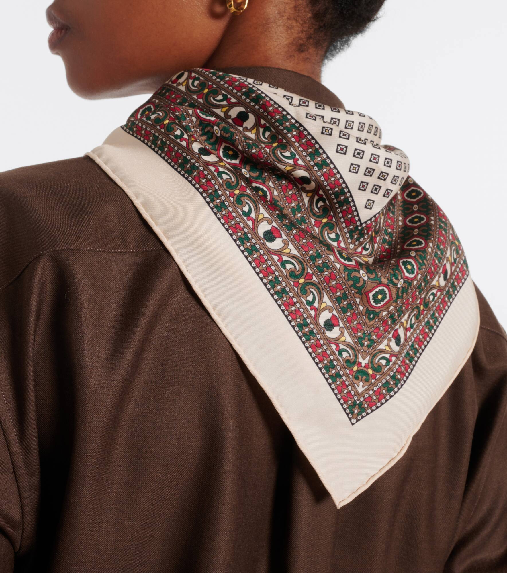 Printed silk scarf - 3