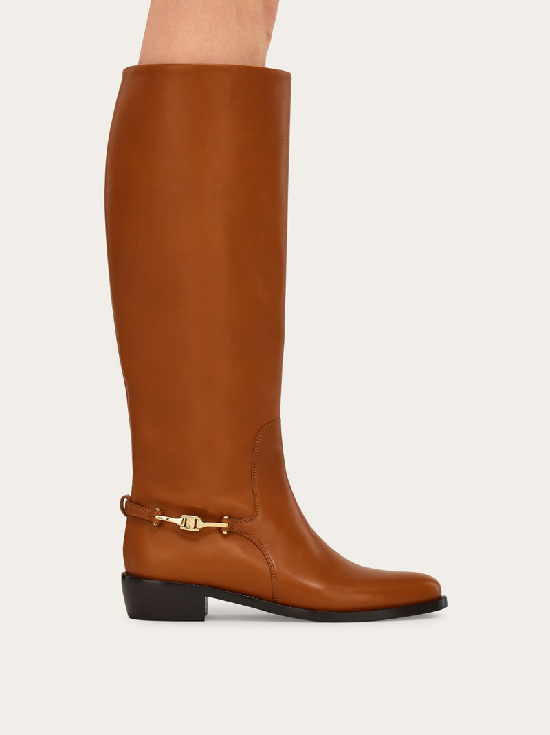 FERRAGAMO F buckle knee boot outlook