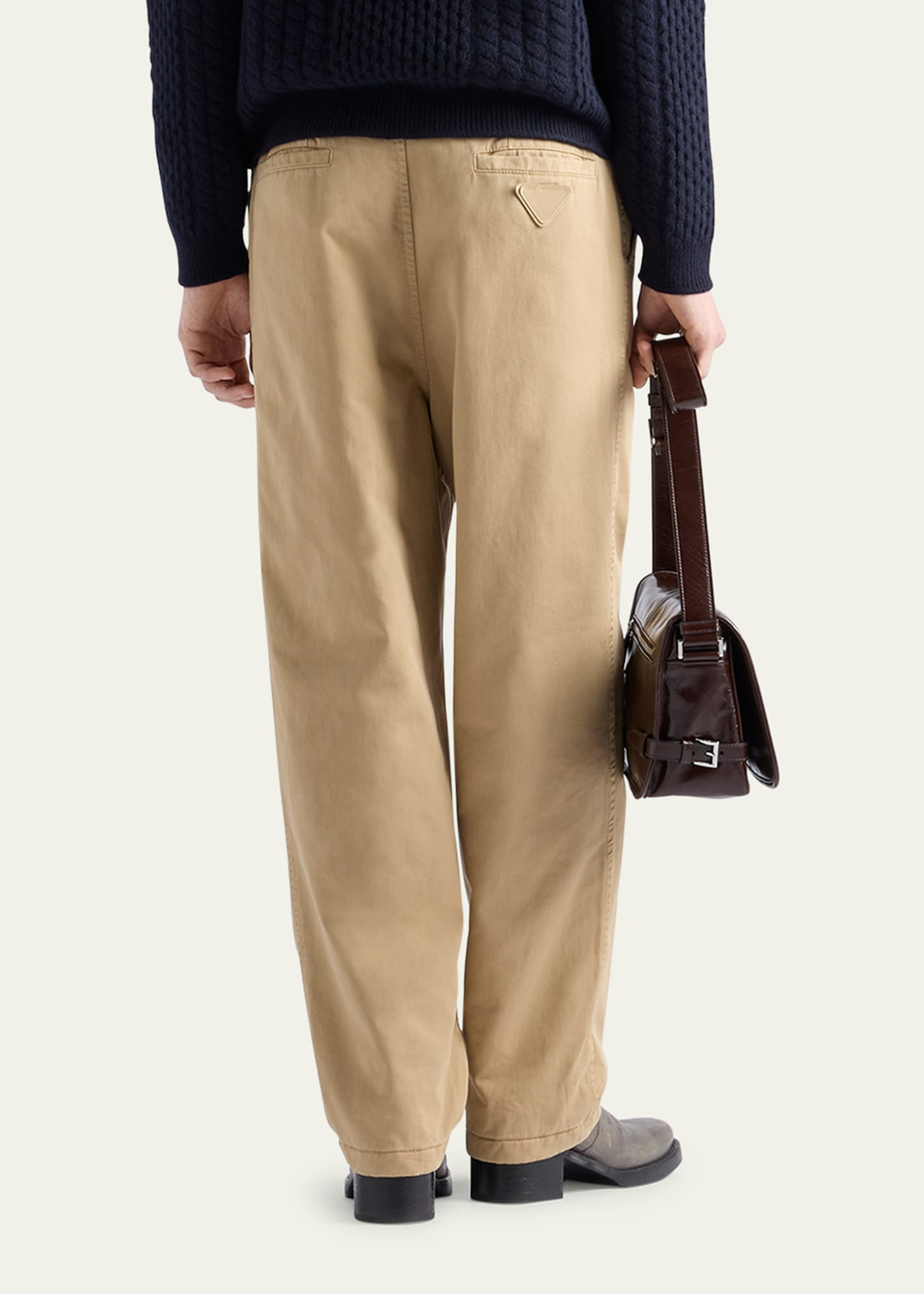 Men's Cotton Gabardine Flat-Front Pants - 3
