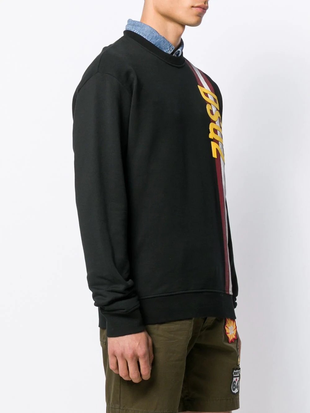 striped logo sweatshirt - 3