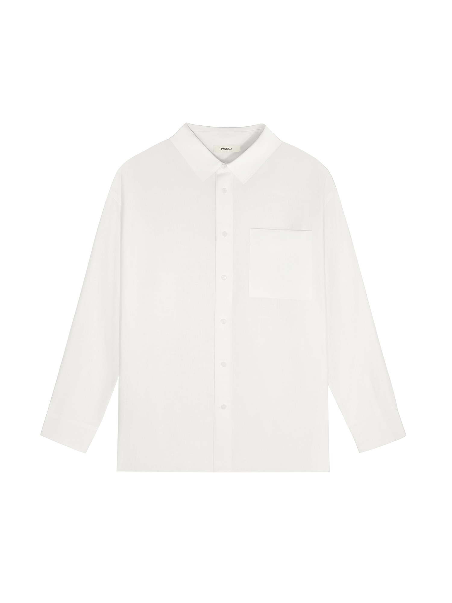 Womens DNA Aloe Linen Collared Long Sleeve Shirt - Off-White - 1