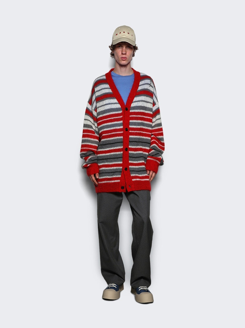 Marni Cardigan Red And Grey outlook