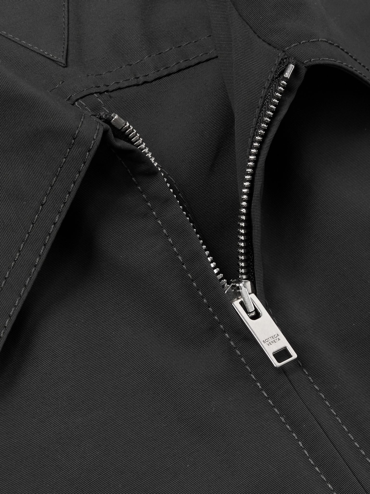 Cotton-Faille Blouson Jacket Black - 4