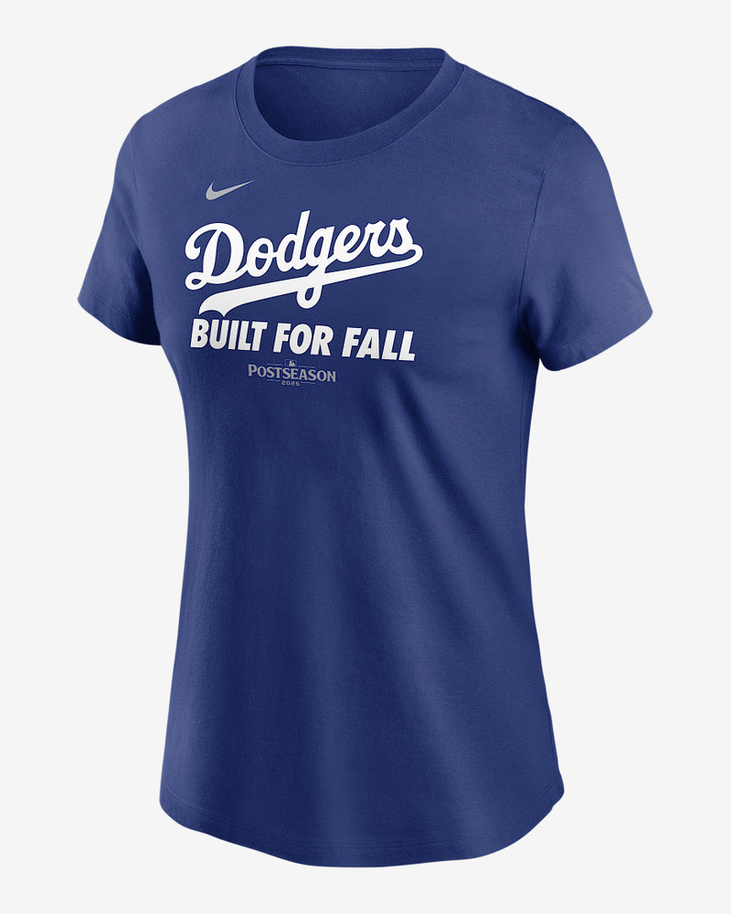 Los Angeles Dodgers 2025 Postseason Authentic Collection Women's Nike MLB T-Shirt 1