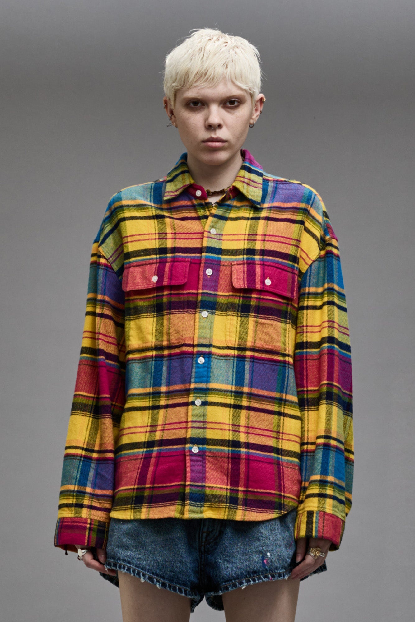 RELAXED WORKSHIRT - MARSH GREEN PLAID – R13
