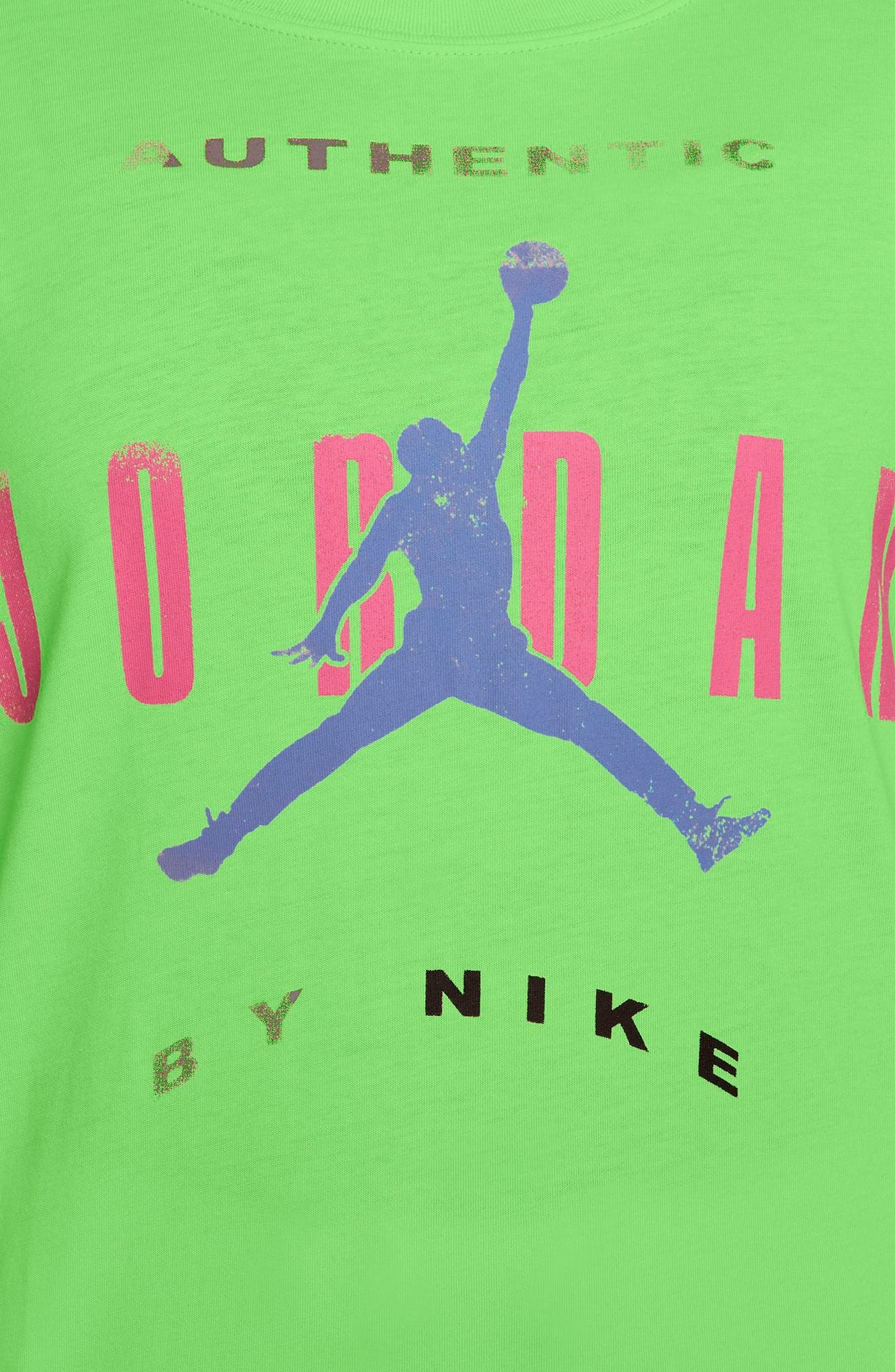 Jordan Flight Relaxed Fit Cotton Graphic T-Shirt in Key Lime/Digital Pink/Blue at Nordstrom - 3