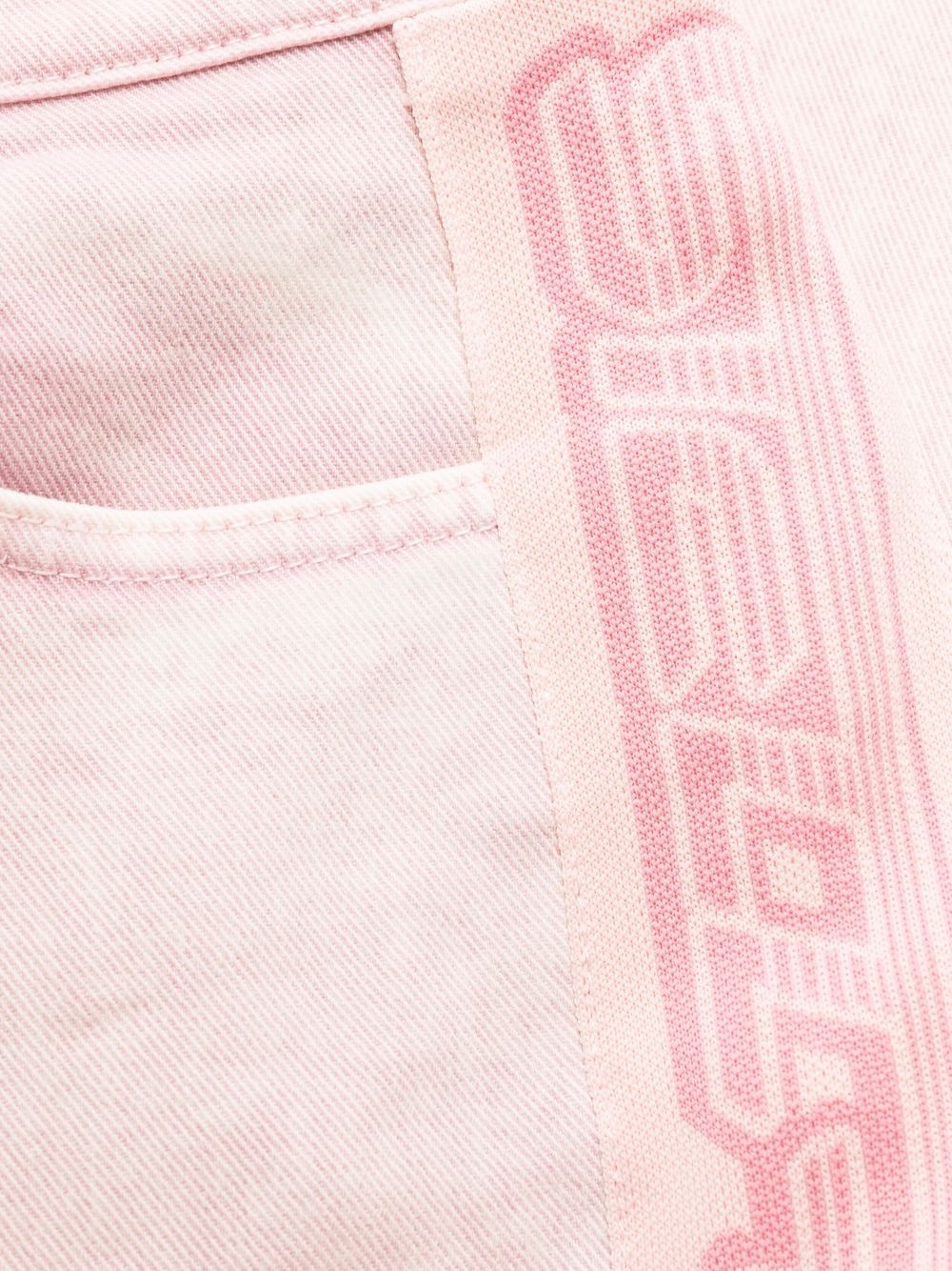 logo tape slim jeans - 8
