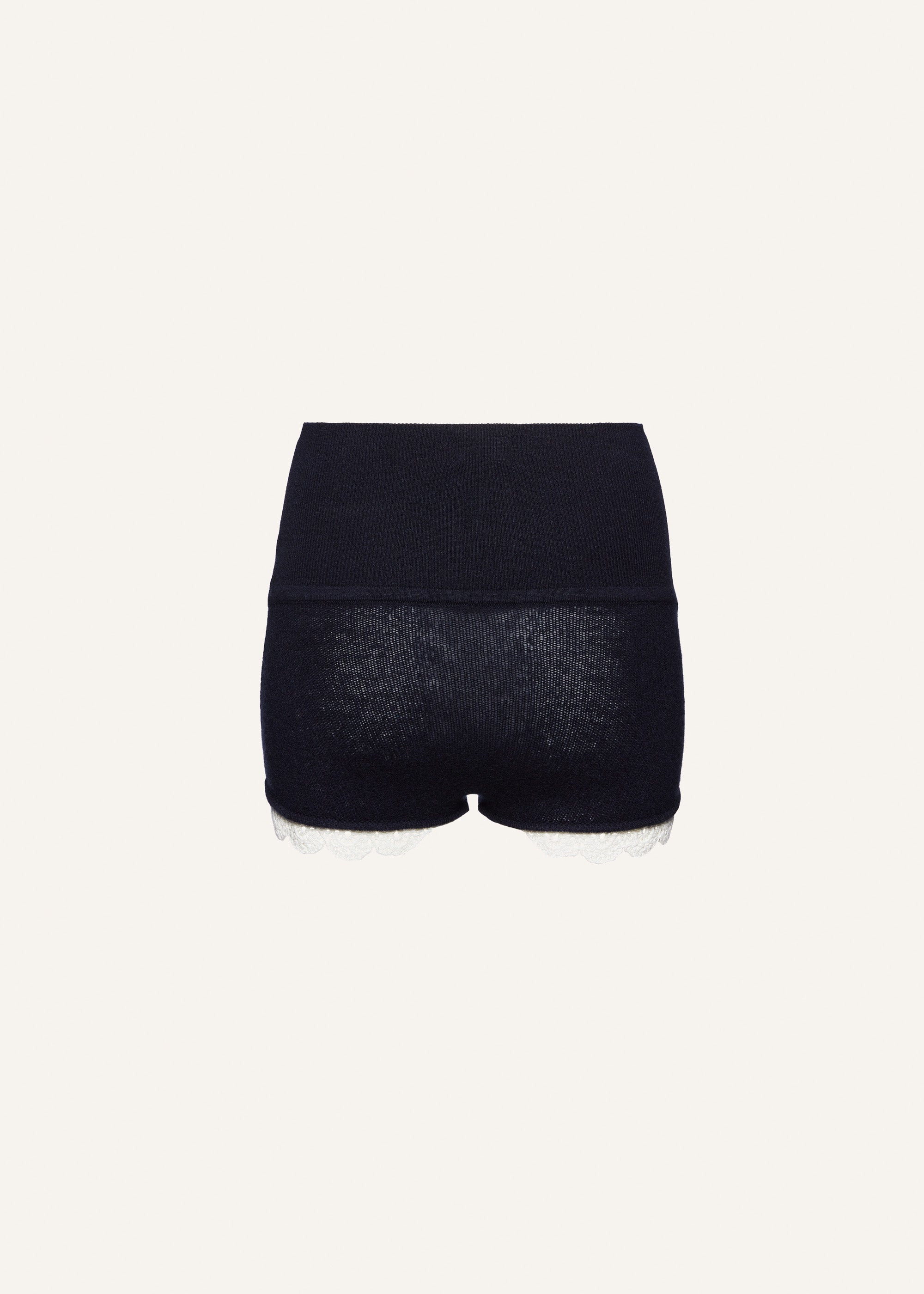 Cashmere knit shorts in navy - 2