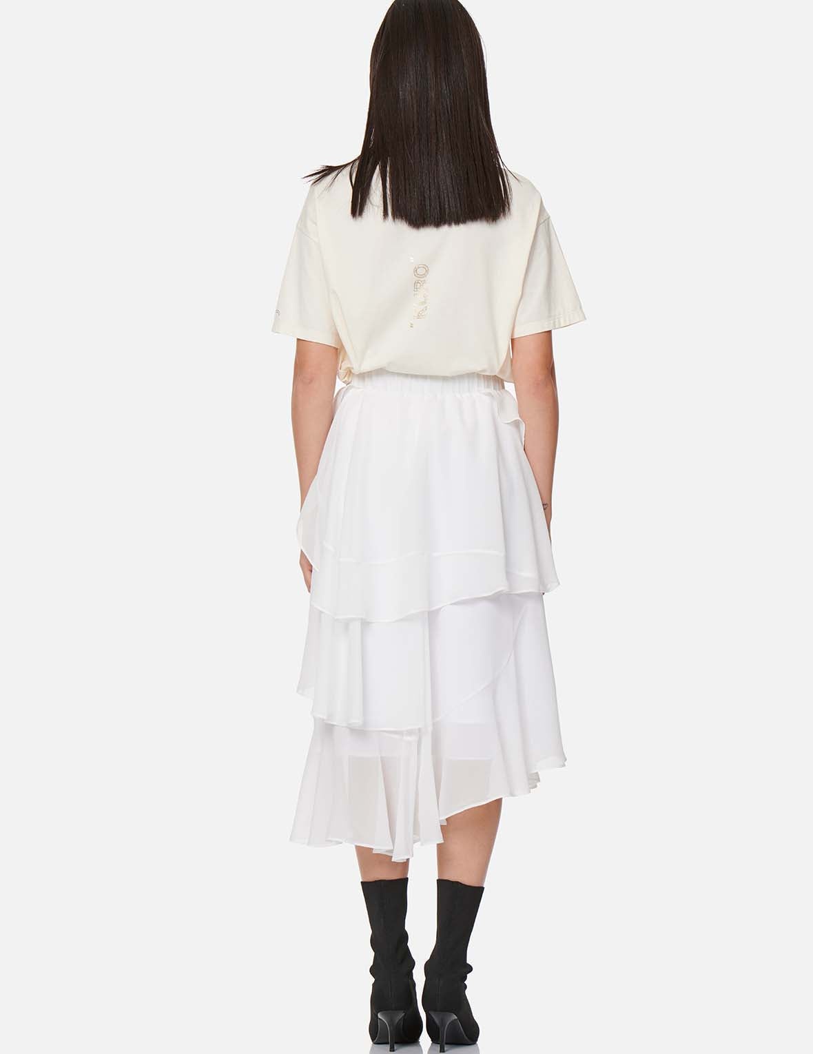 Asymmetric Layered Skirt - 6