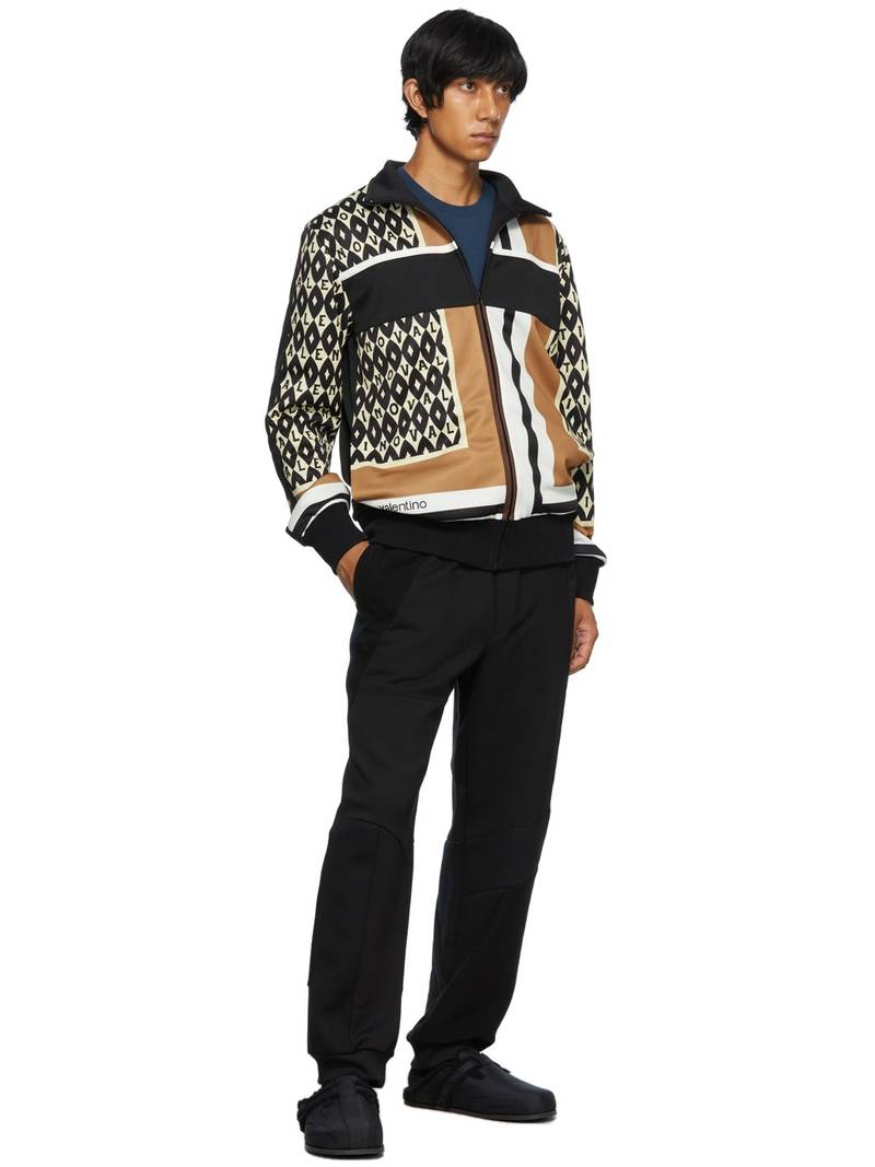 Valentino Black Patchwork Lounge Pants outlook