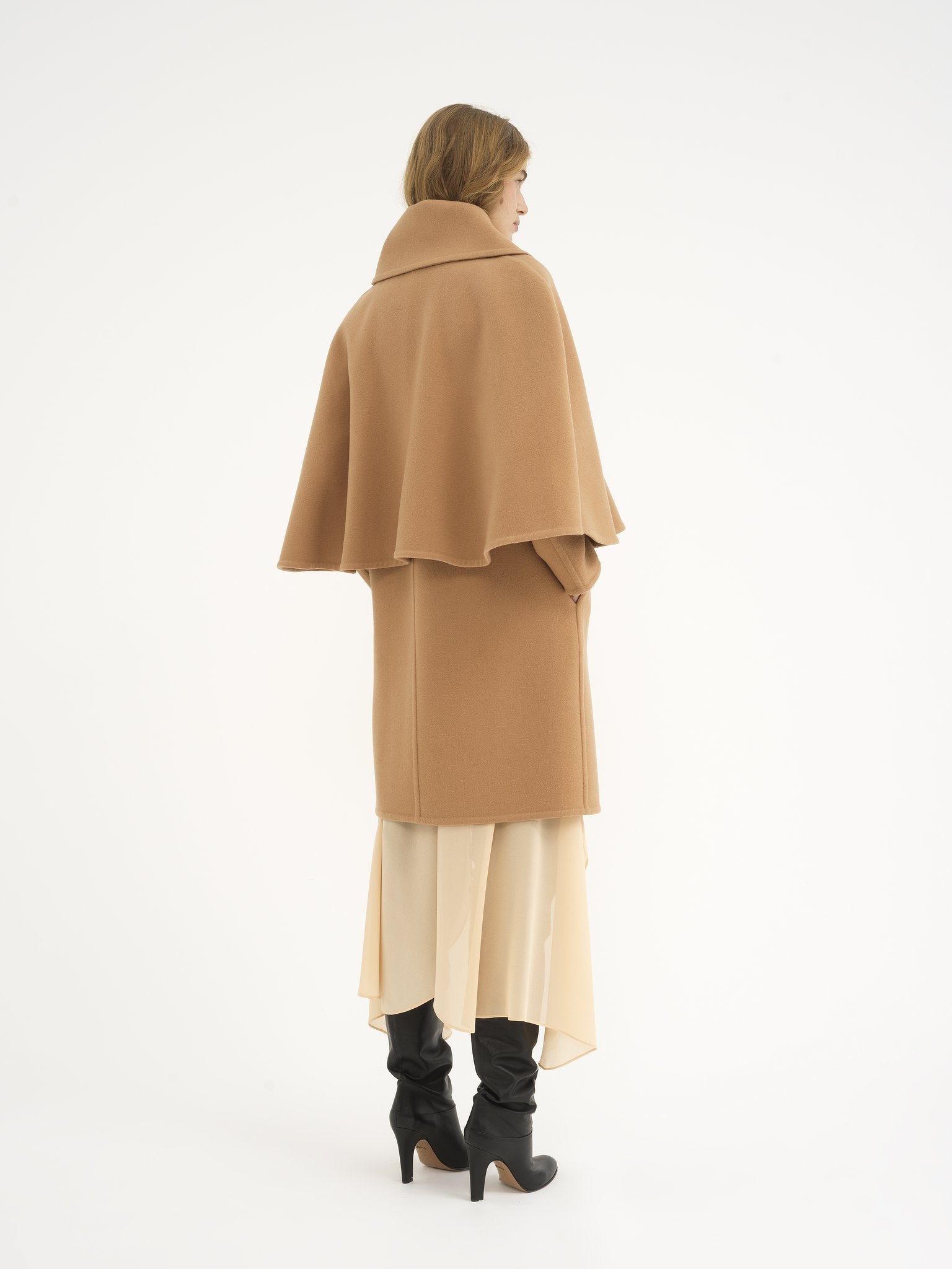 CAPE COAT IN WOOL & CASHMERE - 6