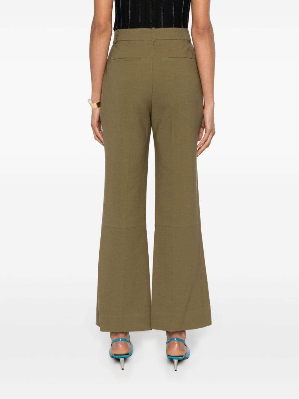 cropped flared trousers - 4