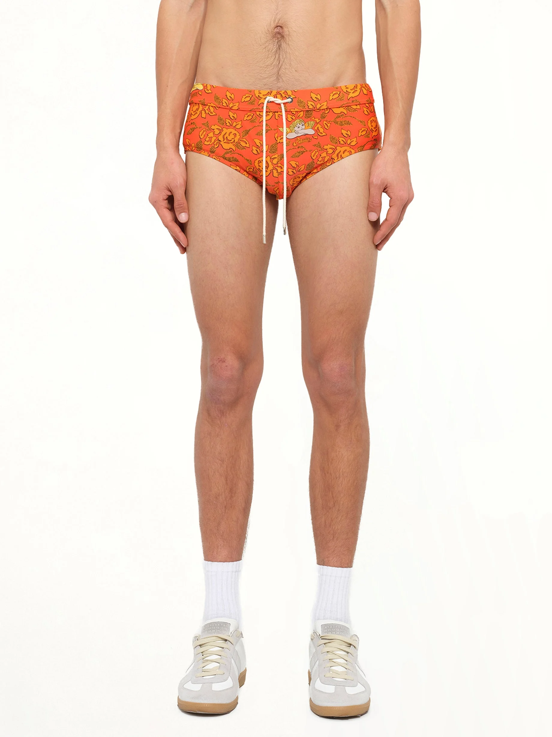 Loewe x Paula Printed Swim Briefs in Orange - 1