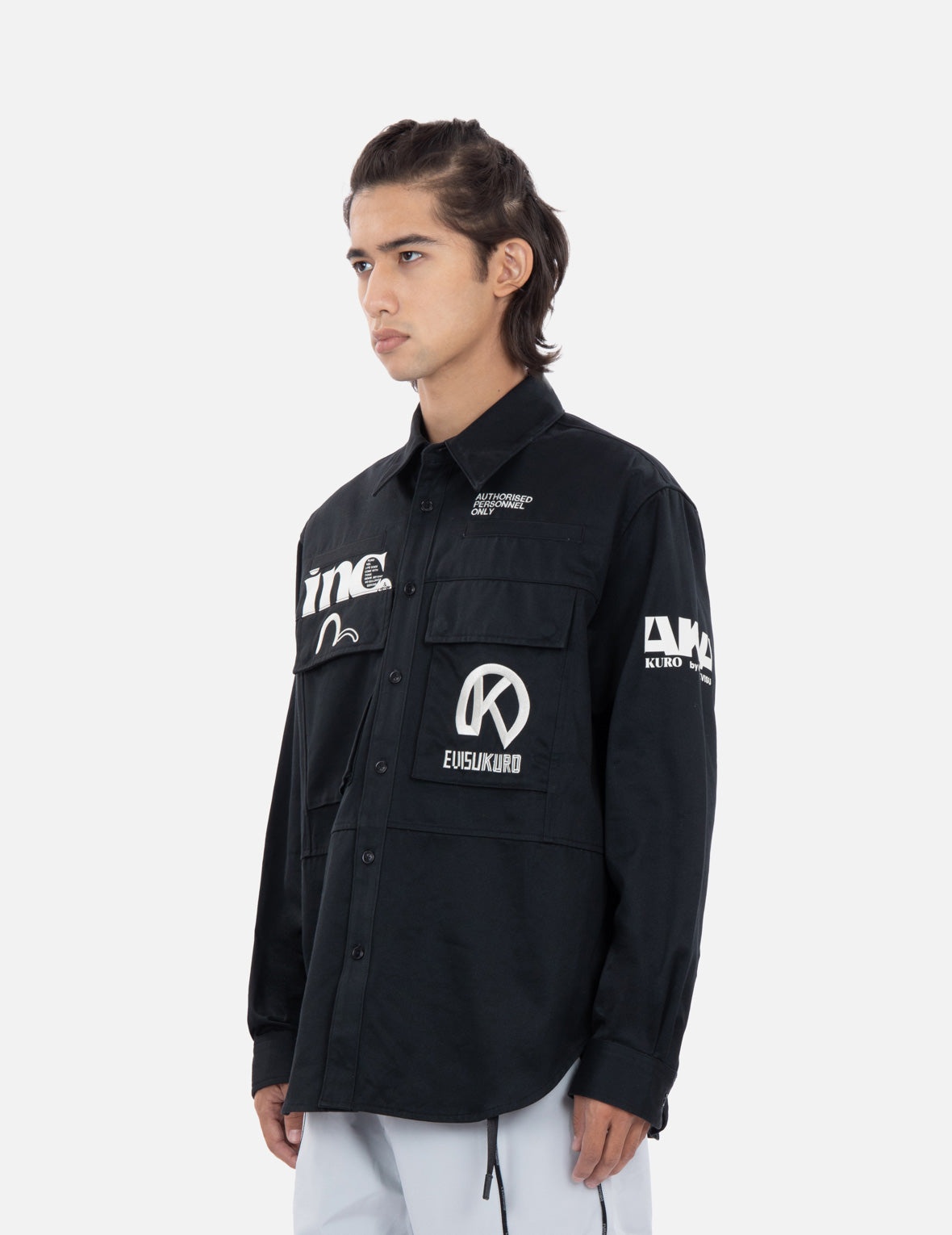 Multi Logo Print Cargo Shirt - 7