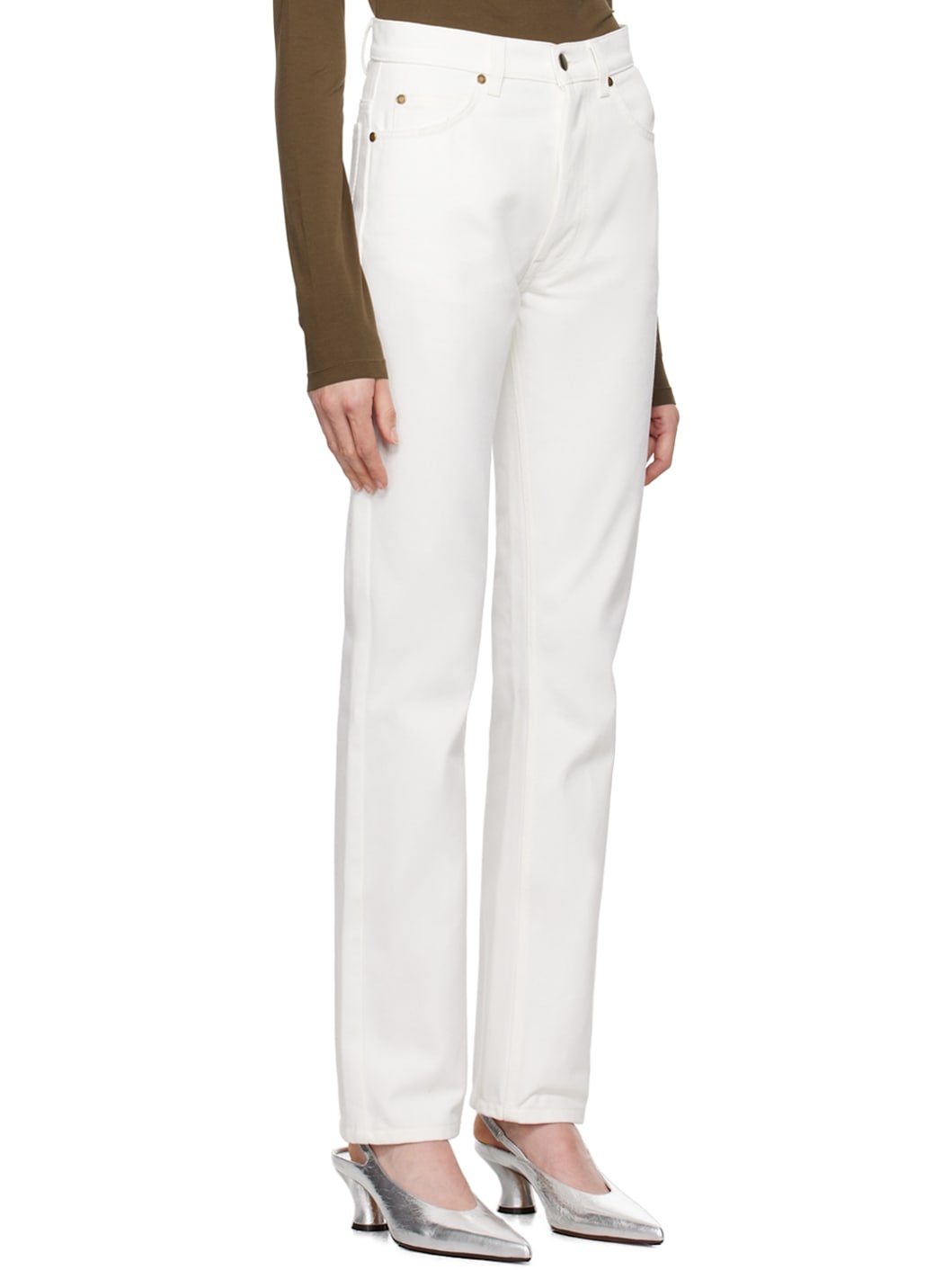 White Chad 5 Pocket Jeans - 2