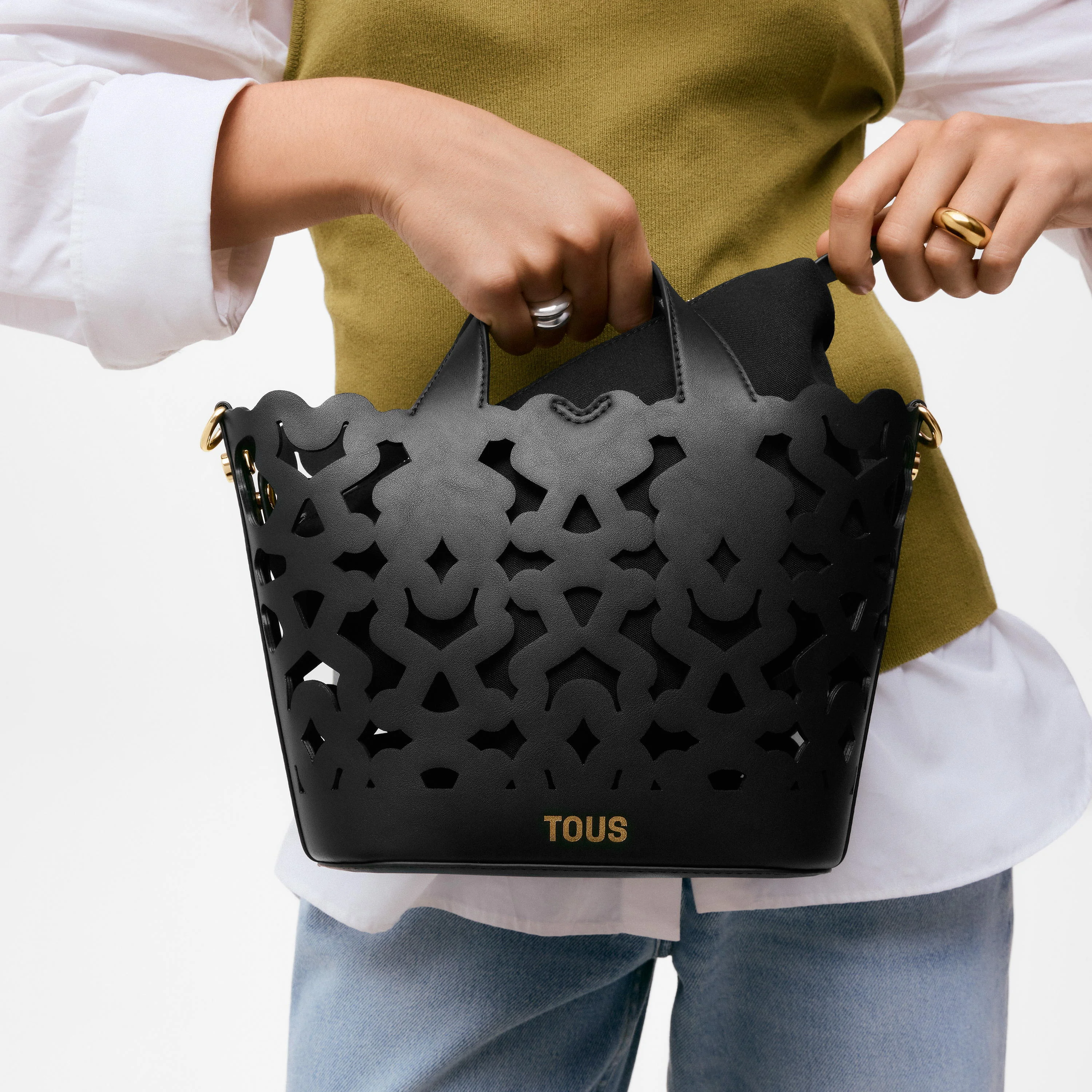Small black Tote bag TOUS Bear Shock - 1