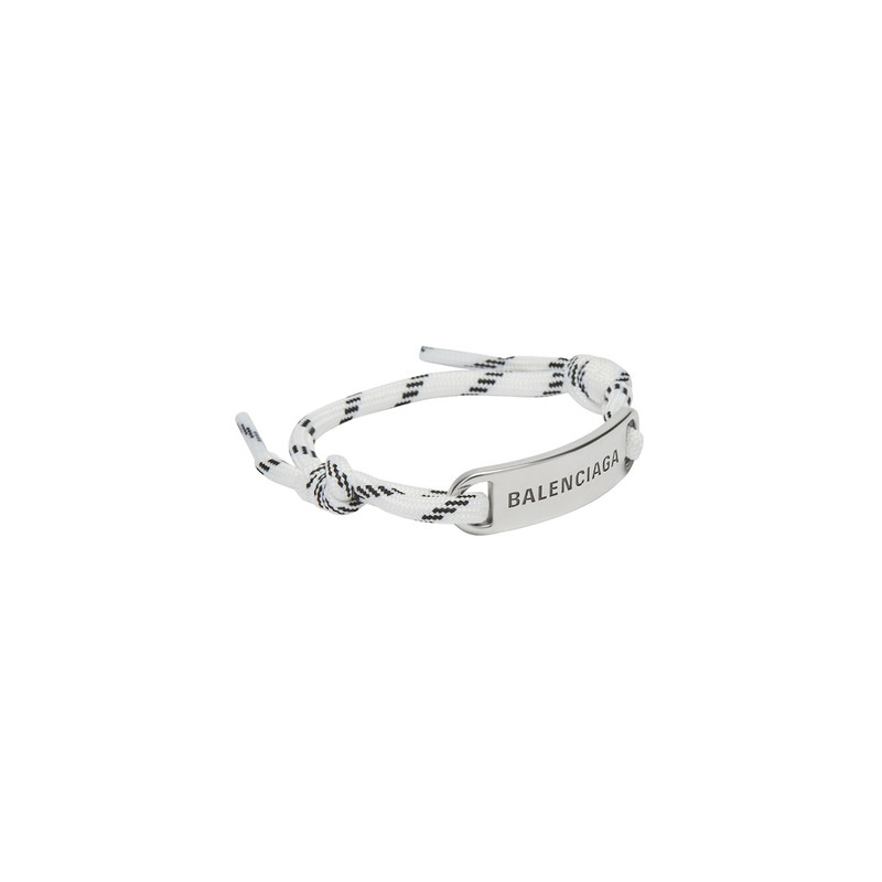 BALENCIAGA Plate Bracelet in White outlook