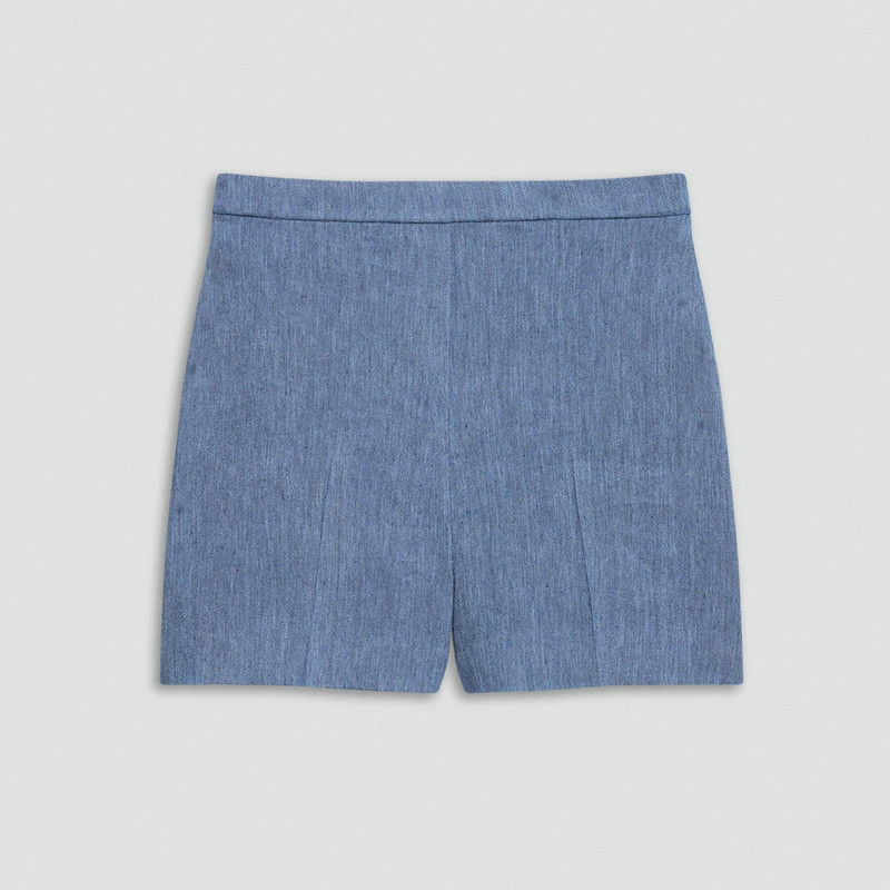 Wide-Leg Pull-On Short in Fluid Linen 1