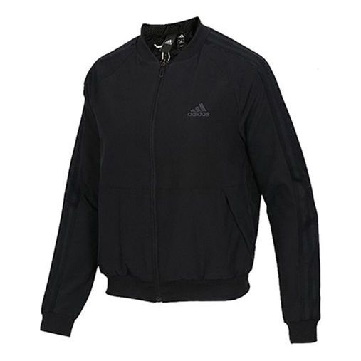 (WMNS) adidas Bomber Sports Jacket Black DW5716 - 1