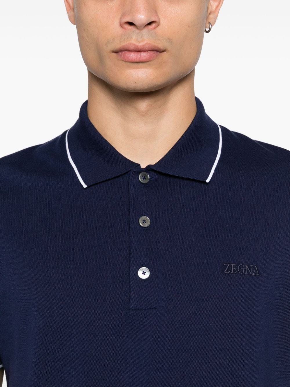 embroidered-logo polo shirt - 5