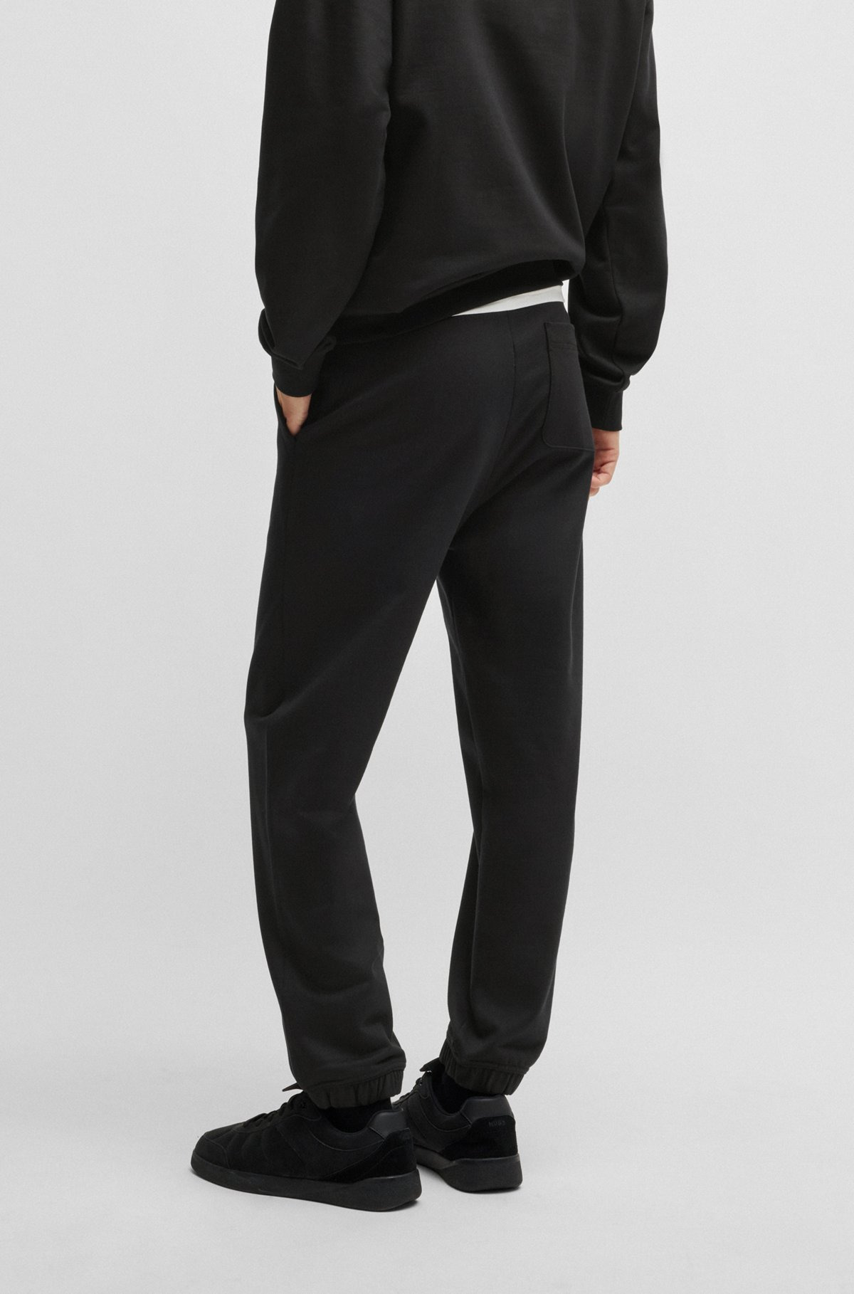 COTTON-TERRY TRACKSUIT BOTTOMS WITH SMOKE LOGO - 5