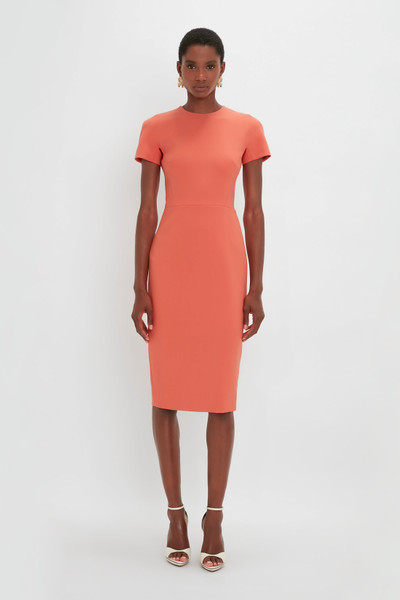Victoria Beckham Fitted T-Shirt Dress In Papaya outlook
