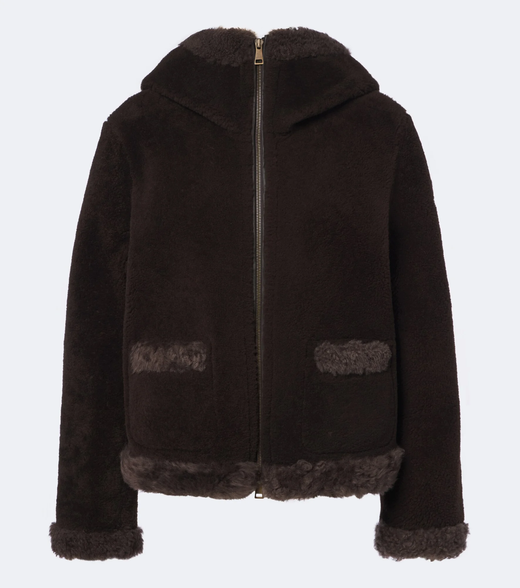 Leuctre shearling-trimmed down jacket - 1