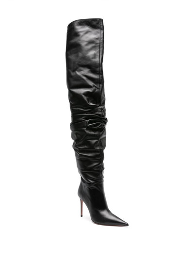 Amina Muaddi Jahleel 95mm thigh-high boots outlook