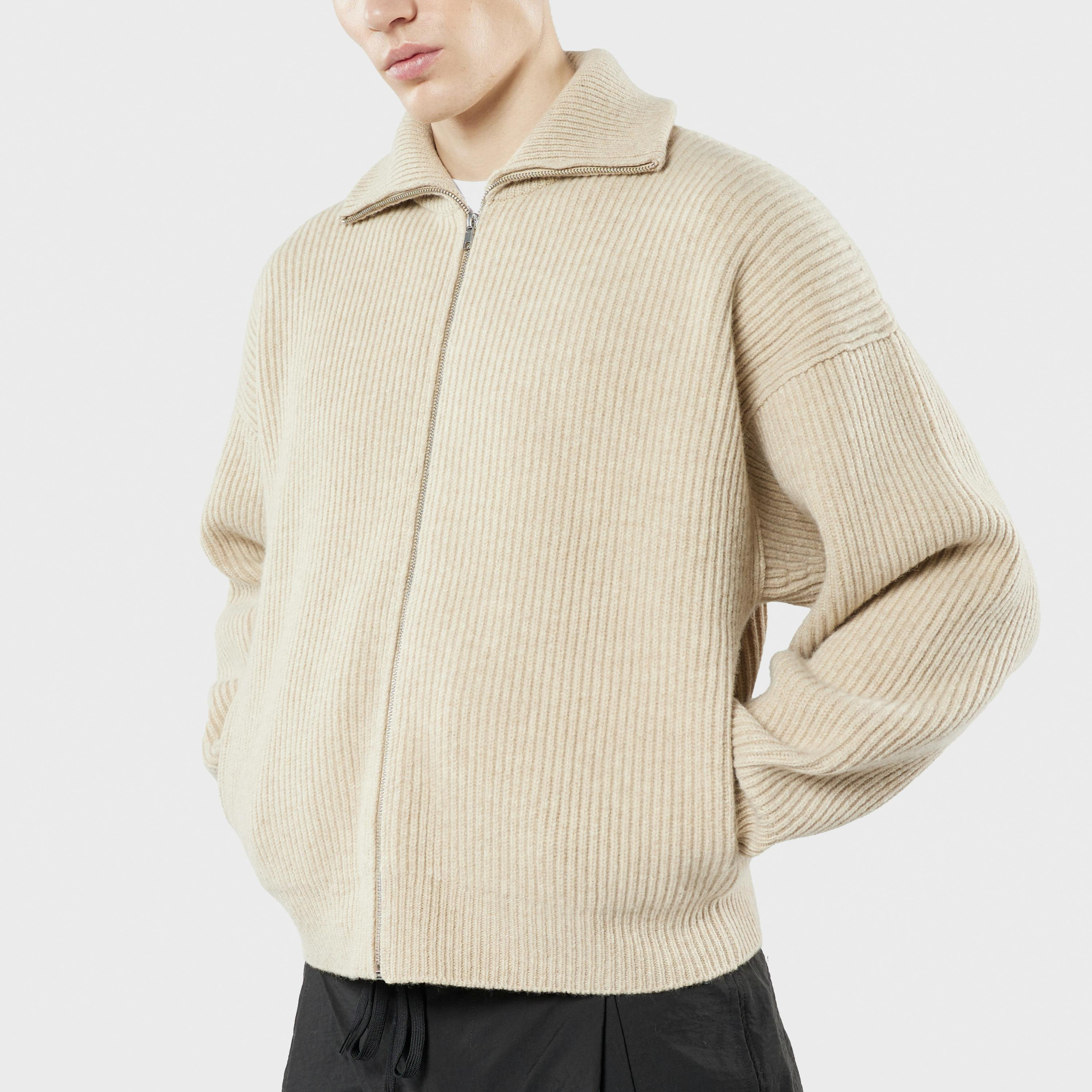 Vonarstræti Zipped Wool Sweater (Unisex) - 5