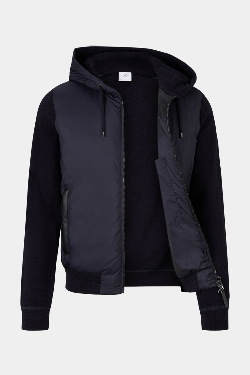 Lirem Hybrid knit jacket in Navy blue 7