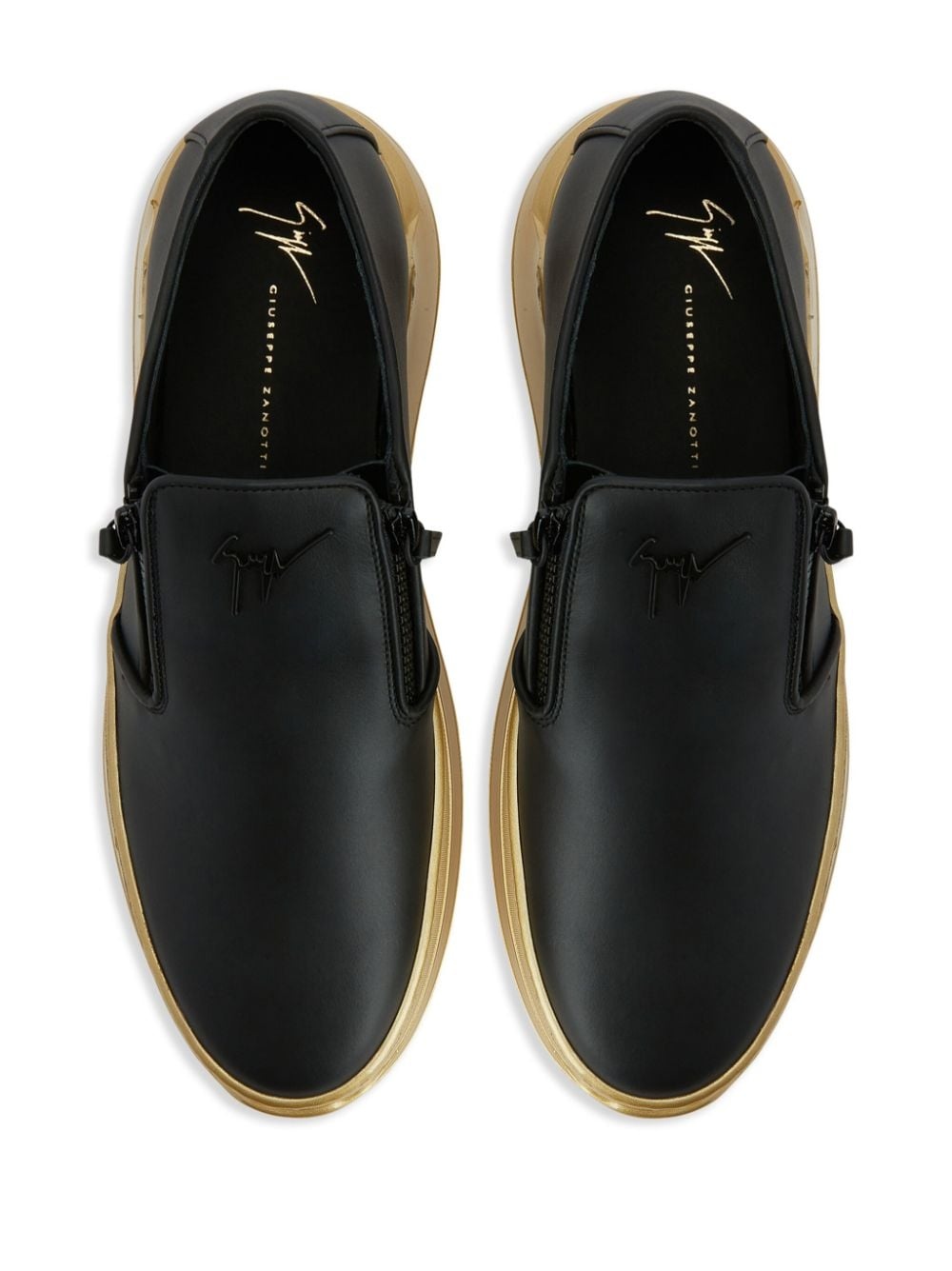 Conley zip-up leather loafers - 4