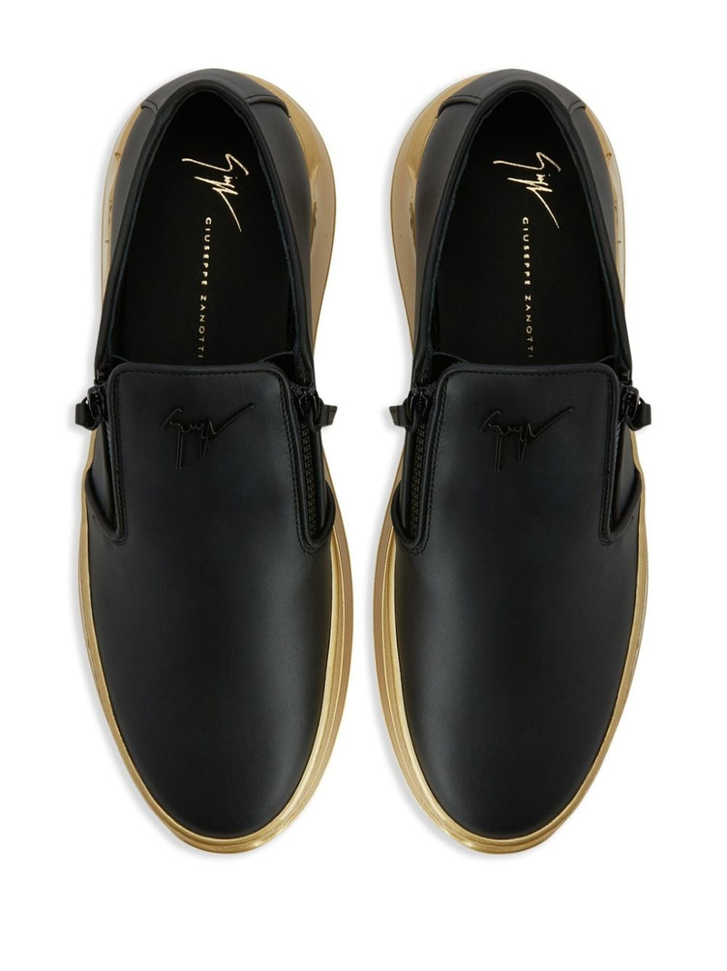 Conley zip-up leather loafers 4