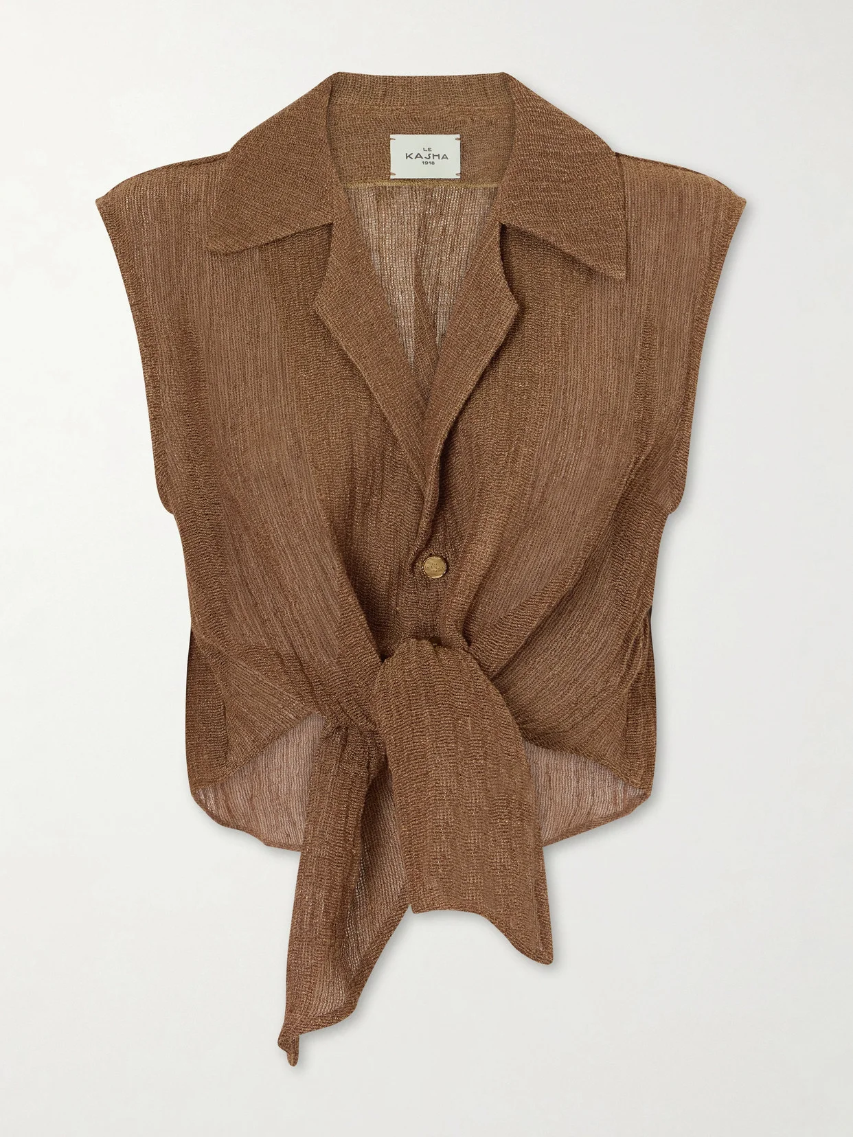Sanabog Knotted Linen Shirt - 1