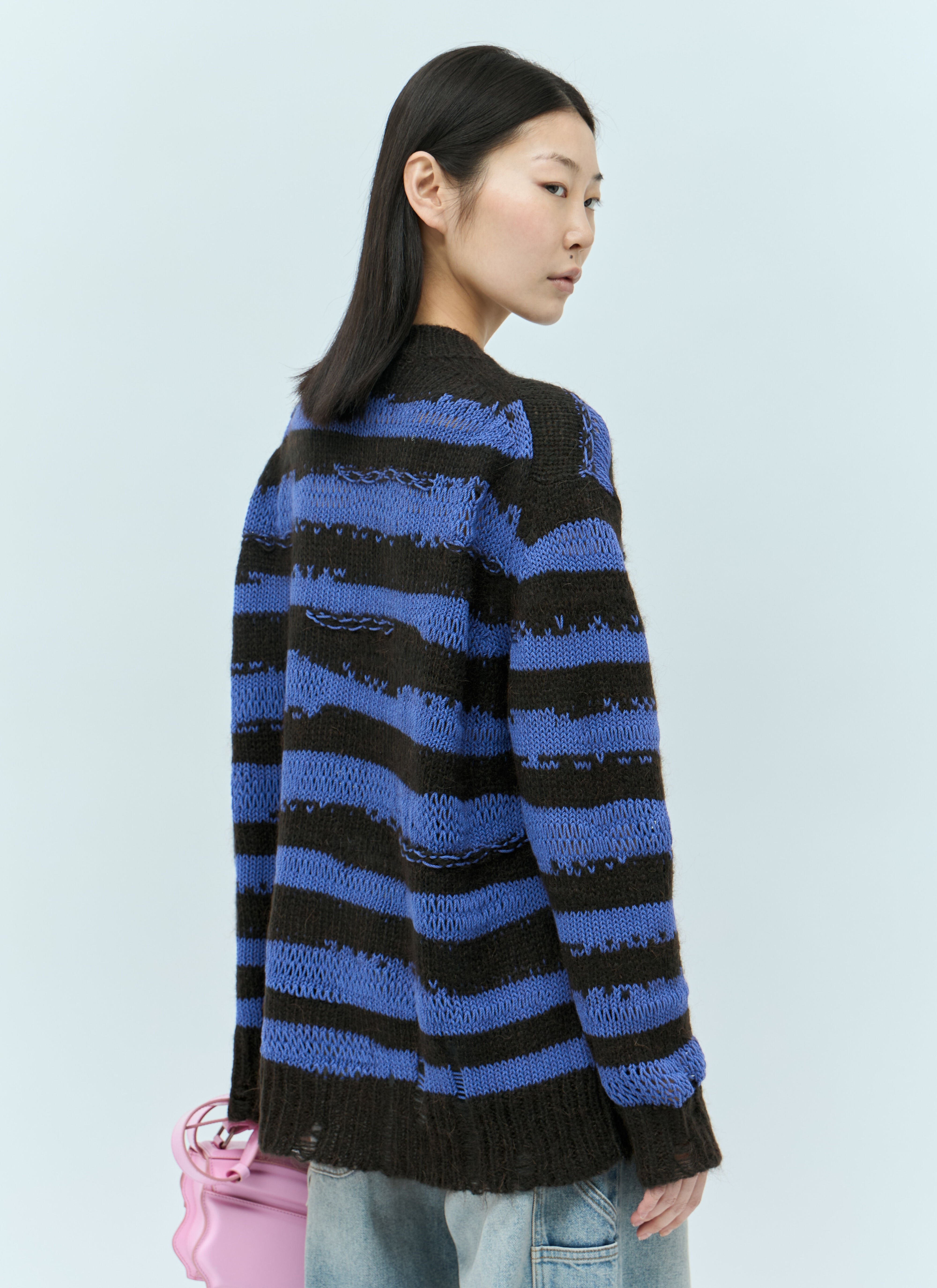 Distressed Stipe Sweater - 2