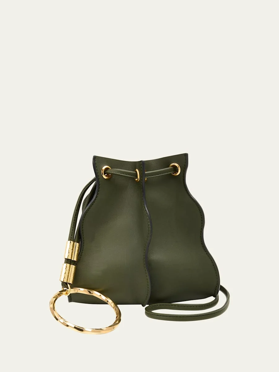 Adria Pleated Wave Leather Crossbody Bag - 1