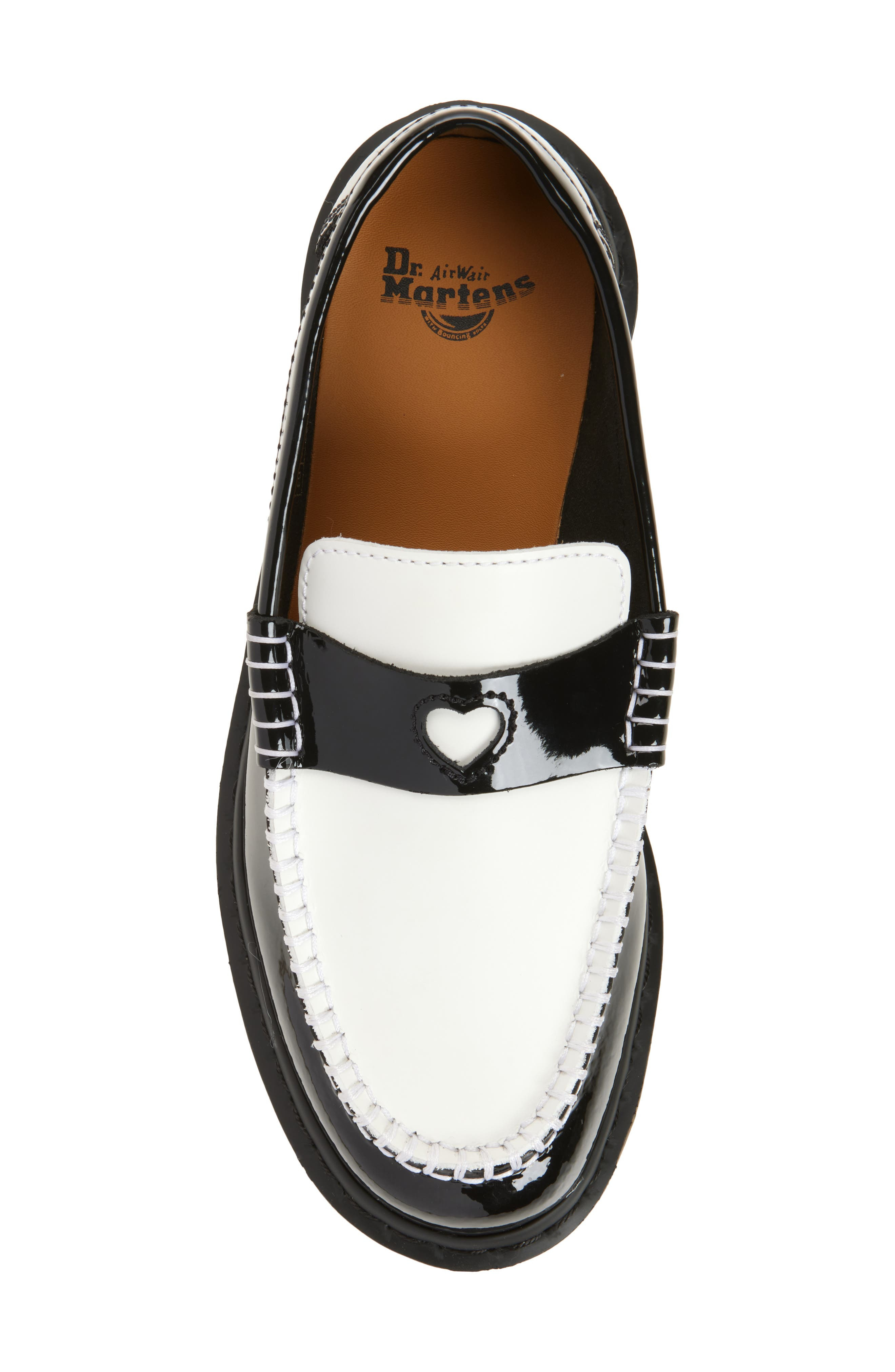 Dr. Martens Penton Heart Penny Loafer in Black/White at Nordstrom - 5