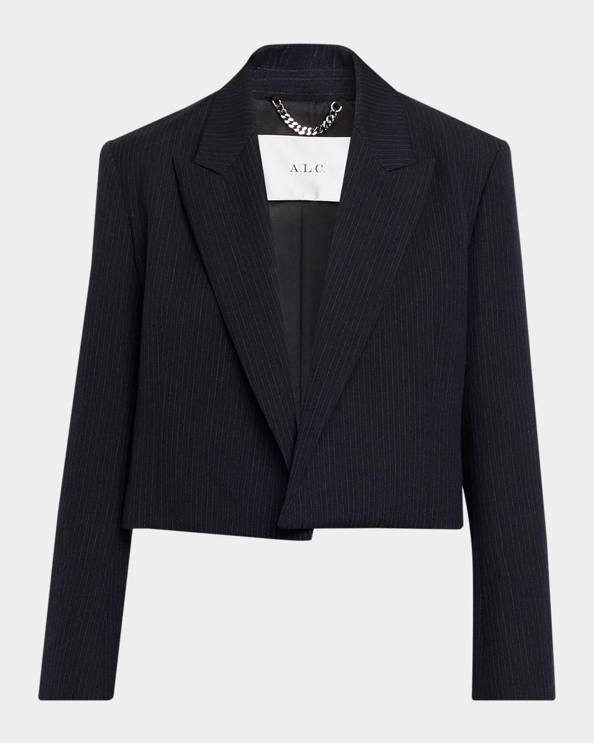 Cass Pinstripe Wool Tailored Jacket - 1