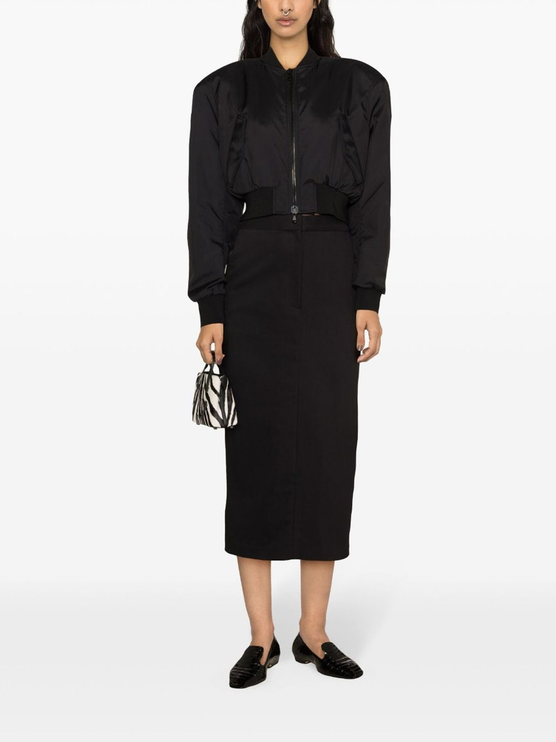 WARDROBE.NYC zip-up cropped bomber jacket outlook
