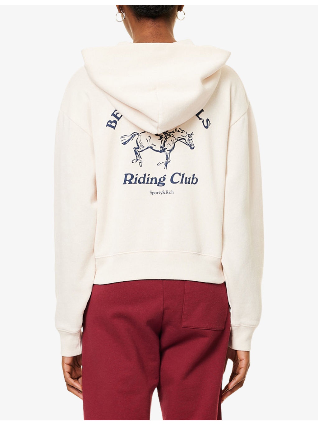 BH Riding Club Soft Cropped Cotton-Jersey Hoody - 4