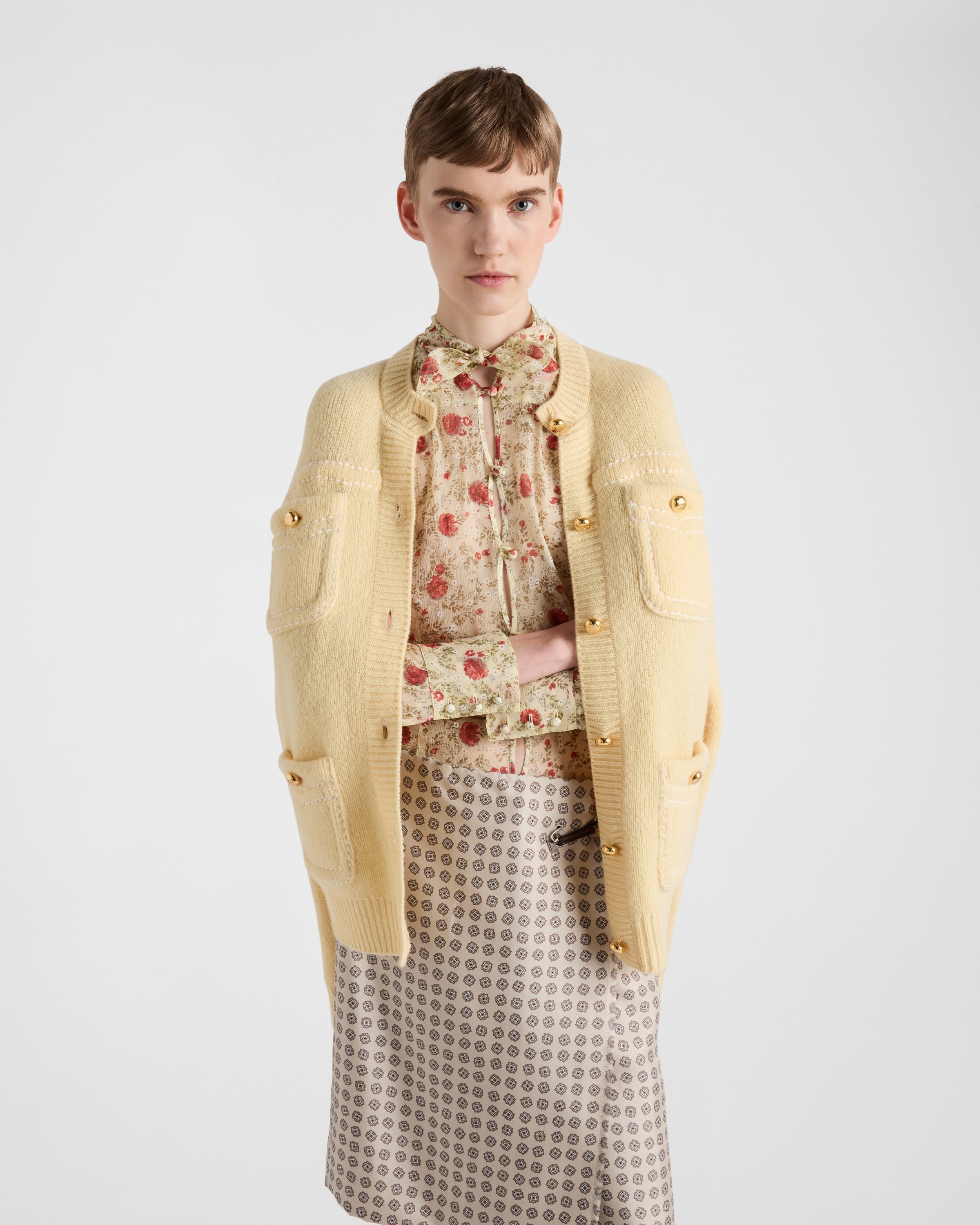 Printed chiffon shirt - 4