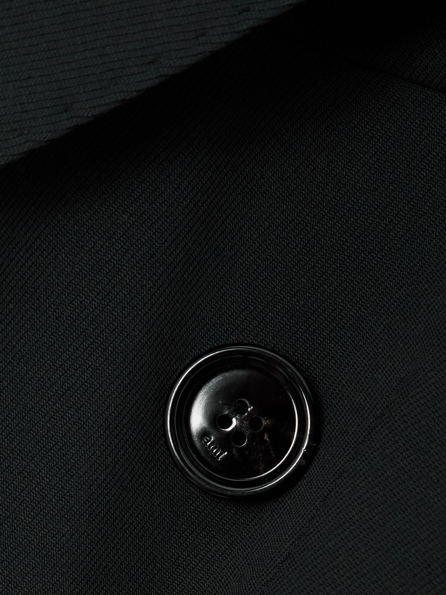 Oversized double-breasted wool blazer Black - 6