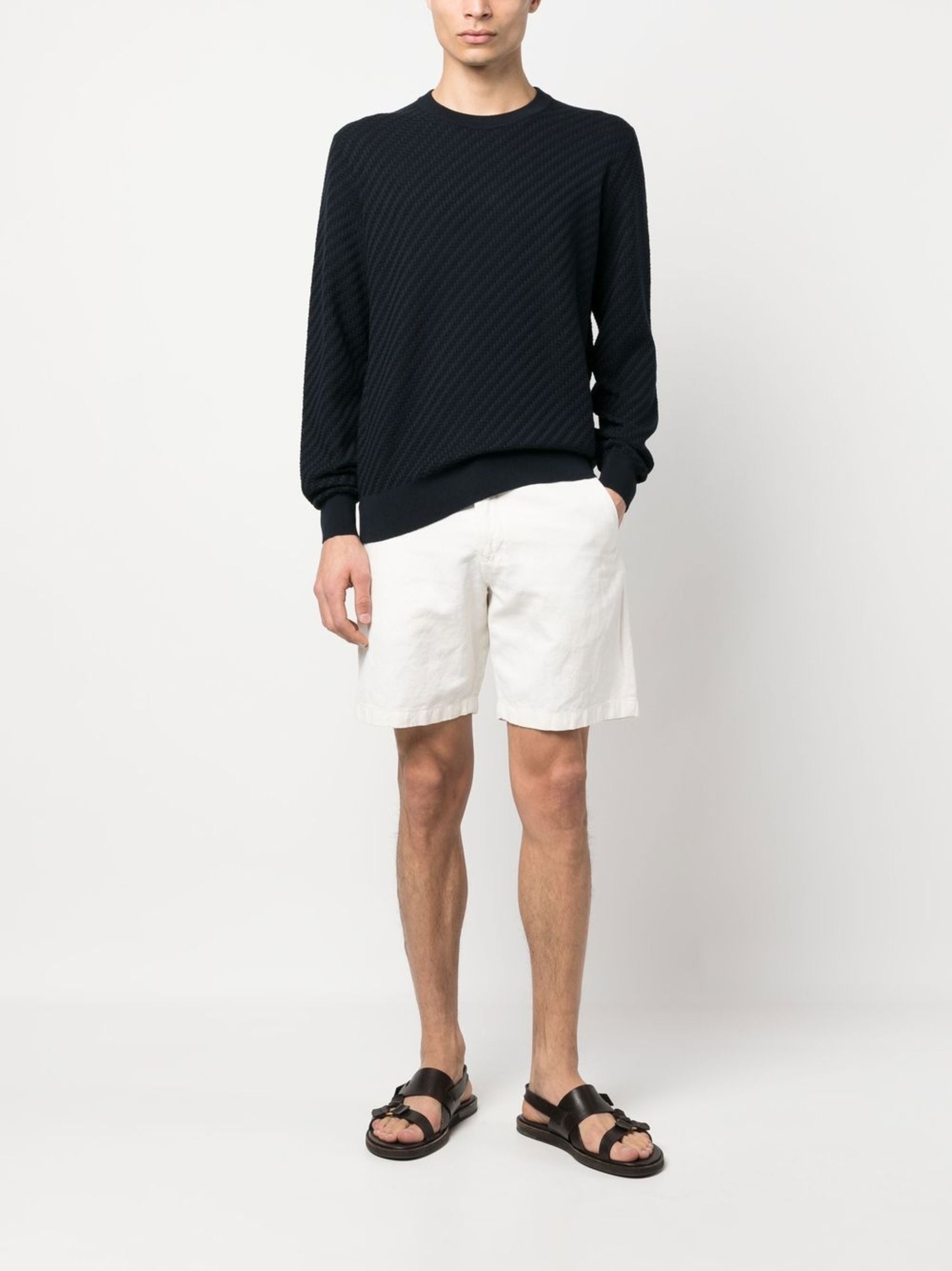 CREW-NECK COTTON-SILK JUMPER - 2